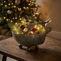Bol avec tête de renne métal doré aspect antique Ø14cm | Floristik24.be