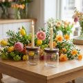 Bougeoir bâton en verre bougeoir décoratif en verre H11cm Ø9cm 2pcs | Floristik24.be
