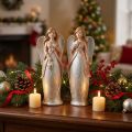 Figurine d'ange ange gardien ange de Noël avec coeur H19cm 2pcs | Floristik24.be
