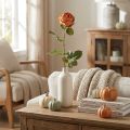 Rose artificielle orange, rose artificielle, rose décorative L74cm Ø7cm | Floristik24.be