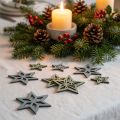 Déco étoiles bois bleu, vert étoiles bois Noël 4cm mix 36pcs | Floristik24.be