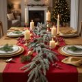 Guirlande de Noël, guirlande de sapin avec pommes de pin et effet givré, décoration de 180 cm pour une ambiance festive | Floristik24.be