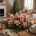 Baies miroir verre de Noël rose abricot Ø25mm 140 pcs | Floristik24.be