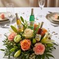 Bouchon bouteilles de champagne marron, vert, jaune 7,5cm L28,5cm 10 pièces | Floristik24.be