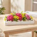 Plateau décoratif oblong en bois, blanc style shabby chic, 42 × 14 × 3 cm, lot de 3 | Floristik24.be