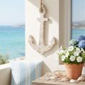 Ancre décorative en bois blanc essuyé pour suspension 30,5 cm | Floristik24.be