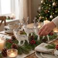 Renne décoratif blanc à paillettes – Décoration de Noël d'hiver 20 cm 3 pièces | Floristik24.be