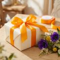 Ruban cadeau et décoration 25 mm x 50 m orange | Floristik24.be