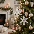 Flocons de neige décoratifs, décoration hivernale, irisés, Ø 14–15 cm, lot de 2 | Floristik24.be