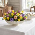 Assiette déco rétro Plateau sur pied Métal Gris Ø24cm 2pcs | Floristik24.be