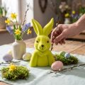 Buste de lapin de Pâques Thinking Bunny – 2e qualité – Jaune-vert 16,5 × 13 × 27 cm | Floristik24.be
