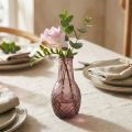 Mini vase en verre violet, vase à fleurs, diamants en verre Ø6cm H12cm | Floristik24.be