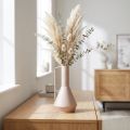 Vase décoratif moderne en métal rose clair, 19,5 cm ; pichet décoratif design, 38,5 cm de haut, pour fleurs séchées | Floristik24.be