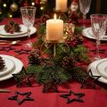 Décoration à disperser étoiles de Noël paillettes noires Ø4cm 120 pcs | Floristik24.be