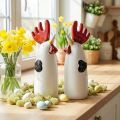 Coq en céramique Décoration de Cuisine Poulet Blanc H23cm 2 pcs | Floristik24.be