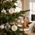 Boules de Noël en plastique transparent laiteux Ø70mm 18pcs | Floristik24.be