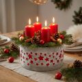 Jardinière pour l'Avent, jardinière avec étoiles, décoration béton Ø20cm H11cm | Floristik24.be