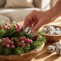 Cônes de cyprès de 3 cm blanchis à la chaux, 500 g | Floristik24.be