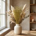Fleurs de lin séchées décoratives vert olive 50 g | Floristik24.be