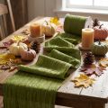 Ruban de table crash vert mousse 100mm 15m | Floristik24.be