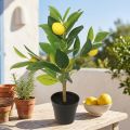 Citronnier artificiel en pot, 40 cm de haut, élément décoratif phare | Floristik24.be