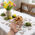 Décoration à disperser lapins, poules et oiseaux Décoration de Pâques en bois à disperser 72 pcs | Floristik24.be