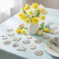 Décoration Pâques et Printemps Déco à parsemer et à suspendre Blanc paillettes 2–4cm 64p | Floristik24.be