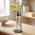 Vase décoratif bouteille décorative avec support en métal noir Ø16cm | Floristik24.be