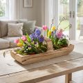 Panier en bois avec anse, bois de paulownia, 56 × 16 cm H 16 cm | Floristik24.be