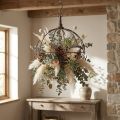 Couronne en métal à suspendre marron rouille Ø31cm H31cm | Floristik24.be