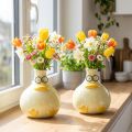 Vase figurine canard, céramique, design joyeux, idéal pour les intérieurs modernes, 15 cm, lot de 2 | Floristik24.be