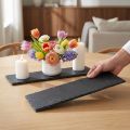 Ardoise longue, plateau décoratif pierre naturelle 40×13cm 2pcs | Floristik24.be