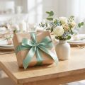 Ruban décoratif taffetas ruban cadeau vert sauge 15 mm 50 m | Floristik24.be