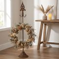 Porte-couronne porte-couronne aspect rouille antique 4 crochets 76cm | Floristik24.be