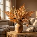 Fougère orange séchée décorative, 45 cm, lot de 10, pour la décoration intérieure à faire soi-même | Floristik24.be