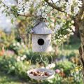 Nichoir décoratif en métal à suspendre en style antique Ø15cm H21cm | Floristik24.be