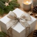 Ruban décoratif Noël flocon de neige gris blanc L25mm L20m | Floristik24.be