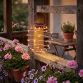 Lampe solaire de jardin rose 22cm avec 25 LED blanc chaud | Floristik24.be