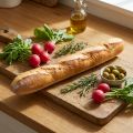 Baguette décorative factice de 38 cm - Imitation de pain pour vitrines et décoration de cuisine | Floristik24.be