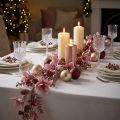 Guirlande de Noël branche de baies avec cônes rouge rose 130cm | Floristik24.be