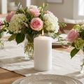 Bougie pilier 100/80 blanc 6 pcs | Floristik24.be