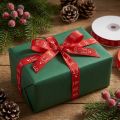 Ruban cadeau Noël Ruban de Noël Hohoho Rouge 15mm 20m | Floristik24.be