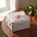 Ruban de Noël organza rose avec motif étoile 15mm 20m | Floristik24.be