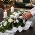 Ruban déco Ruban Ruban de table Argent clair 75mm 15m | Floristik24.be