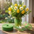 Ruban de jute vert, 5 cm de large, 40 m de long | Floristik24.be