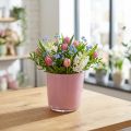 Jardinière en verre Ø7,8 H8cm vieux rose | Floristik24.be