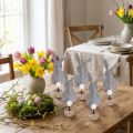Décoration de table sur pied décoration lapin de Pâques feutre gris 19cm 12 pcs | Floristik24.be