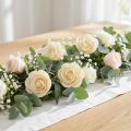 Roses décoratives Crème Roses artificielles Roses en bois Ø7,5 cm 12 pcs | Floristik24.be