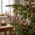 Décoration suspendue étoiles de Noël en métal argenté 11 cm - Lot de 3 | Floristik24.be