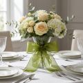Ruban organza vert ruban cadeau tissé bord vert olive 40mm 50m | Floristik24.be